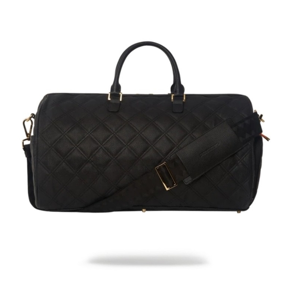 SPRAYGROUND. NOIR QUILT GOLD CHAIN SHARK DUFFLE - Picture 3 of 13